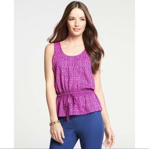 2 for 20$! Ann Taylor Georgette Drawstring Waist Tank MP